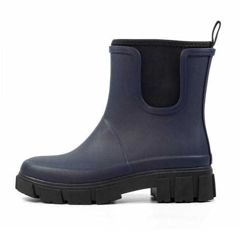 Lazy Dogz Lake Navy Womens Ankle Wellington Boots