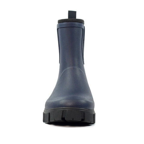 Lazy Dogz Lake Navy Womens Ankle Wellington Boots