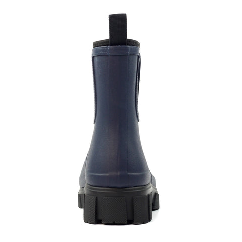 Lazy Dogz Lake Navy Womens Ankle Wellington Boots