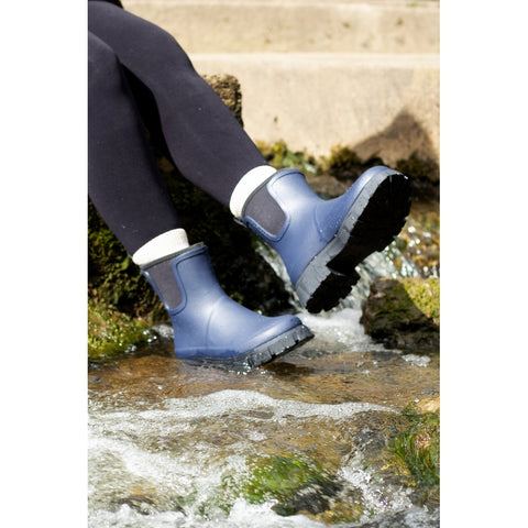 Lazy Dogz Lake Navy Womens Ankle Wellington Boots
