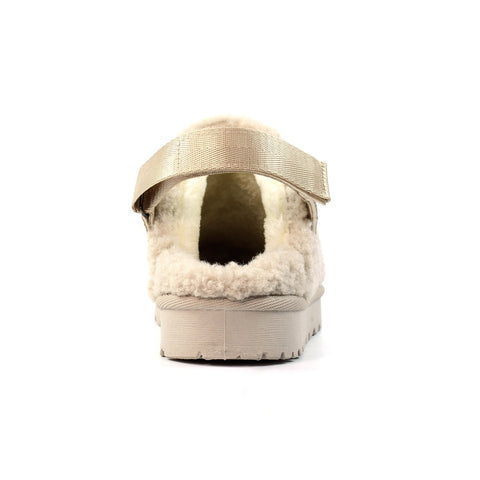 Lunar KLZ002 Naples Beige Womens Comfort Slip On Adjustable Strap Slippers