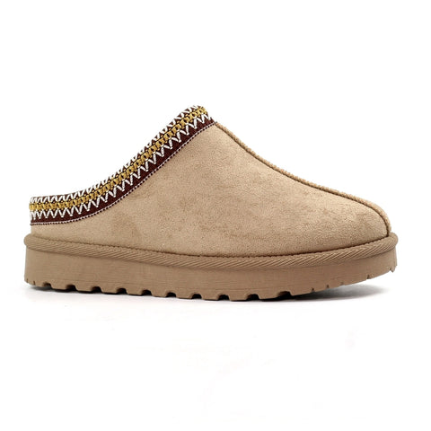 Lunar KLZ003 Nepal Mink Womens Comfort Slip On Mule Slippers
