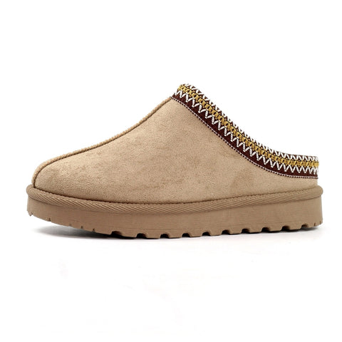 Lunar KLZ003 Nepal Mink Womens Comfort Slip On Mule Slippers