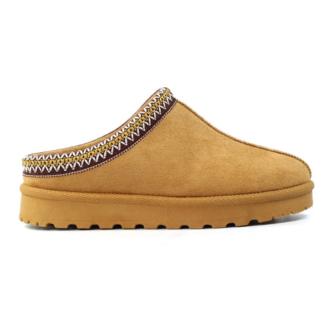 Lunar KLZ003 Nepal Tan Womens Comfort Slip On Mule Slippers