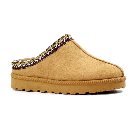 Lunar KLZ003 Nepal Tan Womens Comfort Slip On Mule Slippers