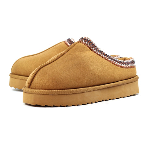 Lunar KLZ003 Nepal Tan Womens Comfort Slip On Mule Slippers