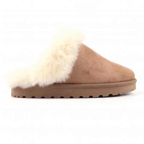 Lunar KLZ004 Nevis Mink Womens Comfort Slip On Mule Slippers