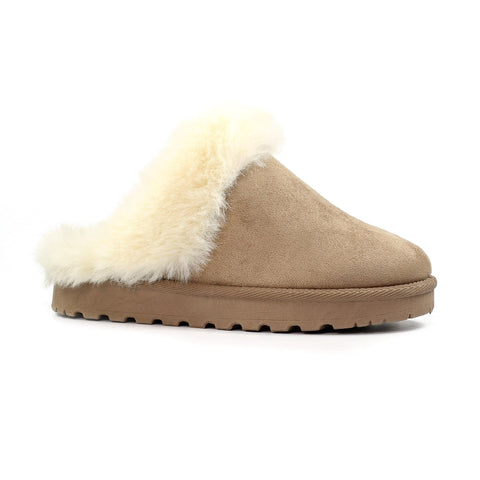 Lunar KLZ004 Nevis Mink Womens Comfort Slip On Mule Slippers