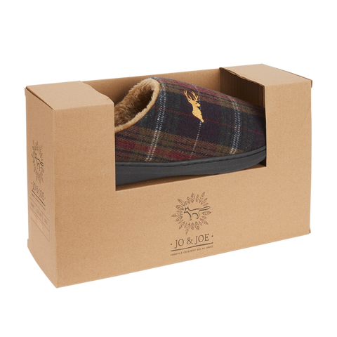 Jo & Joe Nidderdale Brown Mens Warm Lining Slippers