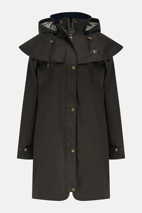 Lighthouse Womens Outrider 3/4 Length Chocolate Waterproof Raincoat