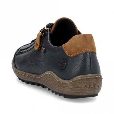Remonte R1402-16 Blue Combination Womens Lace Up Zip Up Shoes