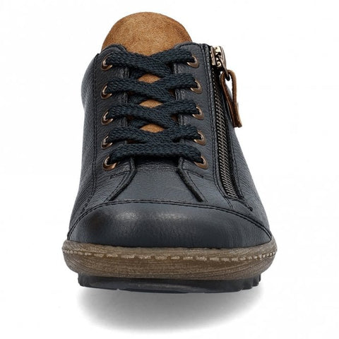 Remonte R1402-16 Blue Combination Womens Lace Up Zip Up Shoes