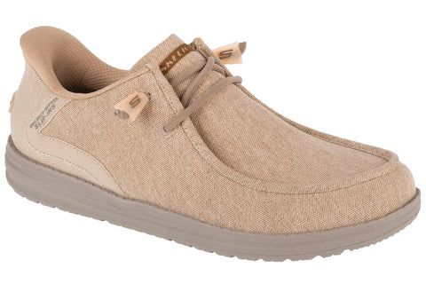 Skechers Slip Ins 210959/TPE Taupe Relaxed Fit: Melson - Coronado Mens Canvas Casual Comfort Hands Free Slip On Shoes