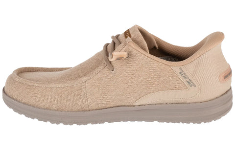 Skechers Slip Ins 210959/TPE Taupe Relaxed Fit: Melson - Coronado Mens Canvas Casual Comfort Hands Free Slip On Shoes