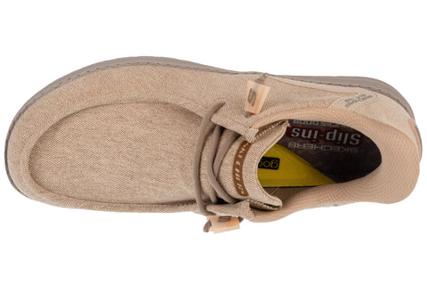 Skechers Slip Ins 210959/TPE Taupe Relaxed Fit: Melson - Coronado Mens Canvas Casual Comfort Hands Free Slip On Shoes