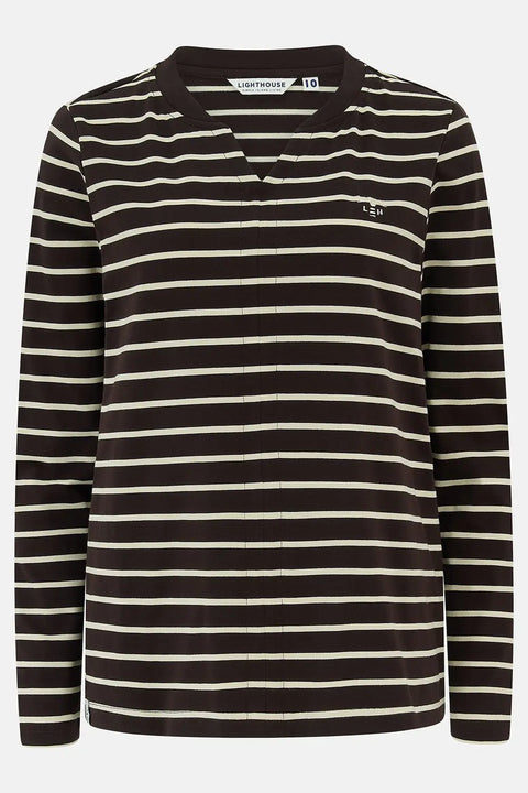 Lighthouse Womens Sorcha Cocoa Cream Stripe Top