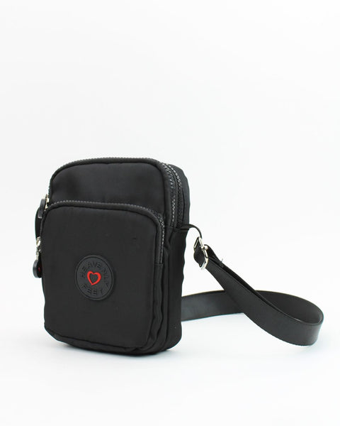 Heavenly Feet Beacon Black Crossbody Bag