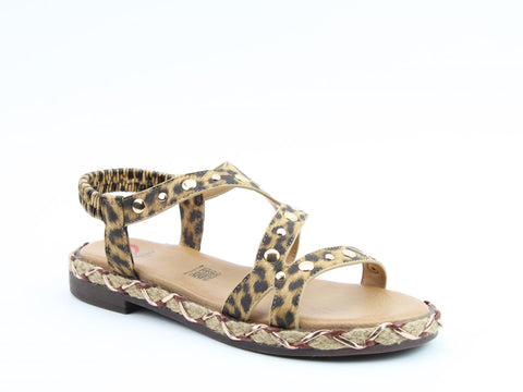 Heavenly Feet Kimi Sand Leopard Womens Casual Comfort Sandals