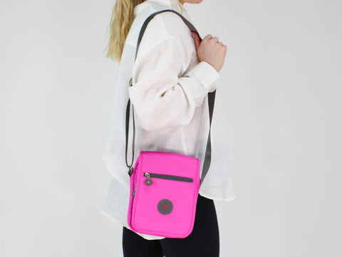 Heavenly Feet Glacier Hot Pink Crossbody Bag