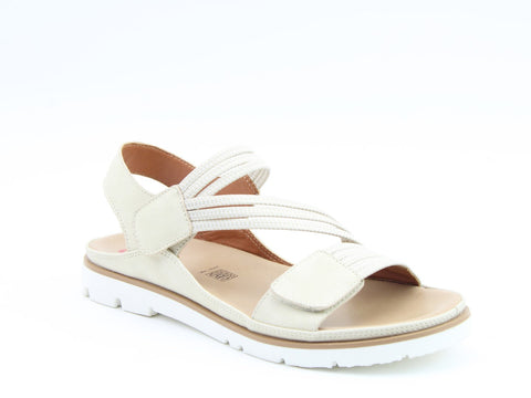Heavenly Feet Annika Beige Womens Casual Comfort Sandals