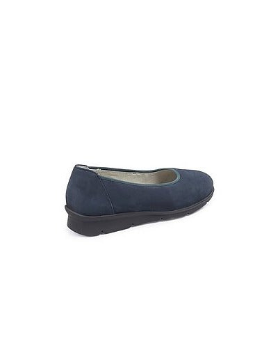 Waldlaufer 693504 191 217 Womens K-Inga Marine Wide Fitting Ballerina Pumps Shoes