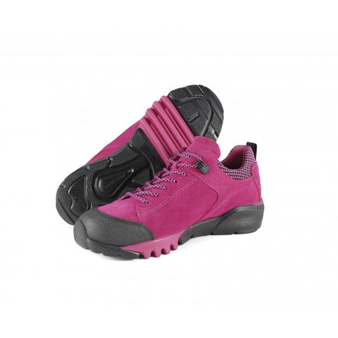 Waldlaufer Womens 787952 403 228 Womens H-Amiata Gummi Schwarz Fuchsia Lace Up Waterproof Walking Shoes