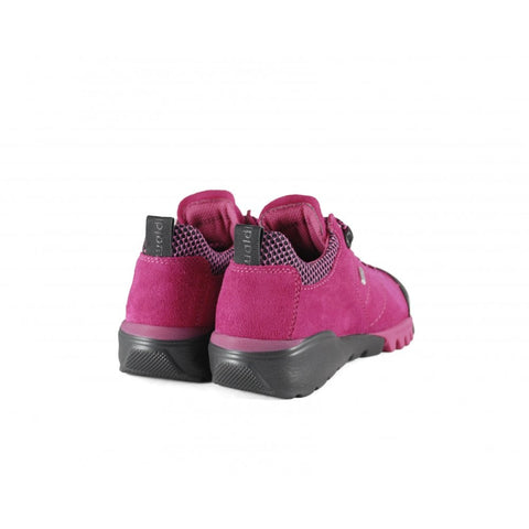 Waldlaufer Womens 787952 403 228 Womens H-Amiata Gummi Schwarz Fuchsia Lace Up Waterproof Walking Shoes