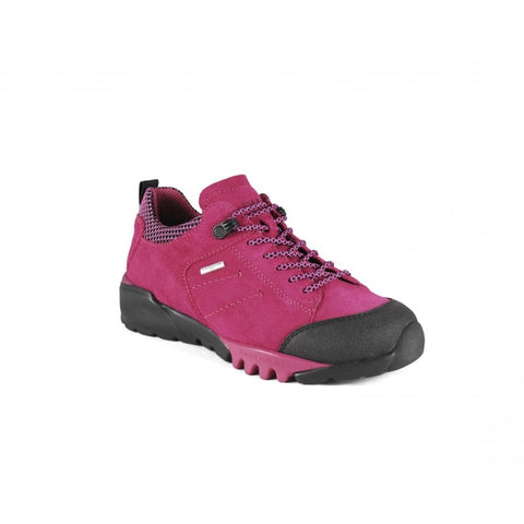 Waldlaufer Womens 787952 403 228 Womens H-Amiata Gummi Schwarz Fuchsia Lace Up Waterproof Walking Shoes