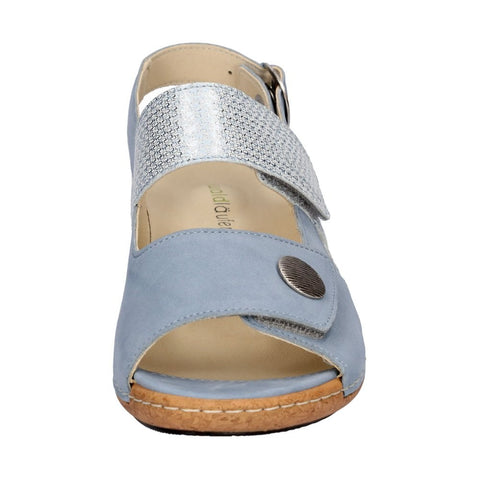 Waldlaufer 342002 212 267 Heliett Denver Poster Sky Womens Touch Fastening H Fitting Sandals