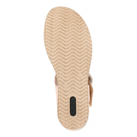 Remonte D6453-31 Weiss-Multi Womens Touch Fastening Wedge Sandals