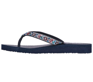 Skechers Meditation- Garden Bliss 119283/NVY Navy Womens Summer Flip Flop Sandals