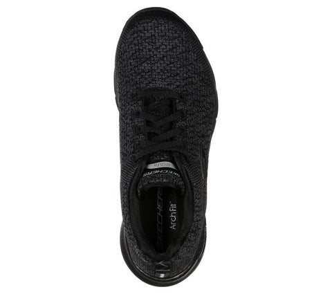 Skechers 149058/BBK Black Womens Arch Fit Casual Comfort Lace Up Shoes