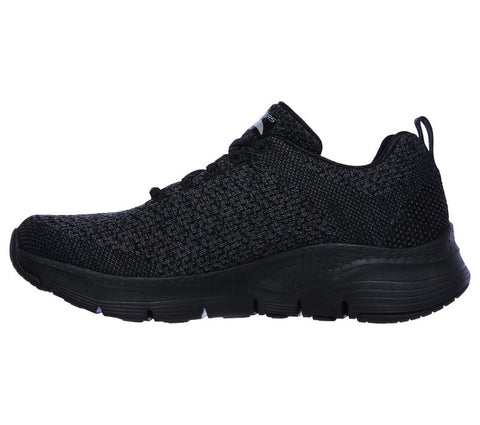 Skechers 149058/BBK Black Womens Arch Fit Casual Comfort Lace Up Shoes
