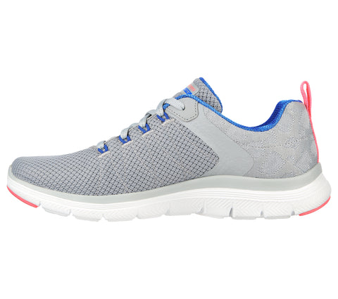 Skechers 149580/GMLT Grey Women's Sporty Knit Mesh Upper Trainers