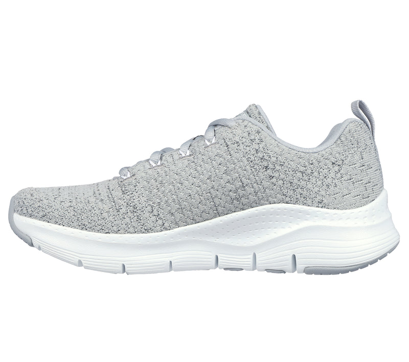 Skechers Arch Fit Glee for All 149713 LGY Light Grey Womens Casual Comfort Lace Up Shoes