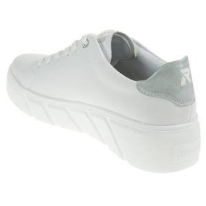 Rieker R-Evolution W0501-80 White Womens Casual Comfort Chunky Sole Trainers