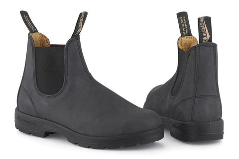 Blundstone 587 Rustic Black Unisex Premium Leather Stylish Chelsea Boots