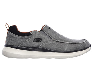 Skechers 210025/GRY Grey Mens Casual Comfort Slip On Shoes