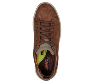 Skechers 210450/CHOC Chocolate Brown Mens Casual Comfort Lace Up Trainer Shoes