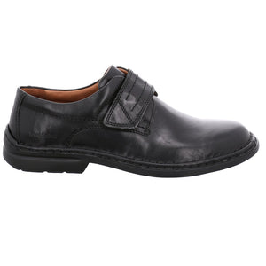 Josef Seibel Vigo 09 Schwarz Mens Adjustable Strap Smart Leather Shoes