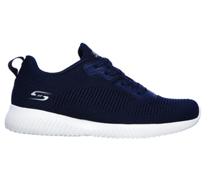 Skechers 32504/NVY Navy BOBS Womens Lace Up Memory Foam Stylish Gym Trainers
