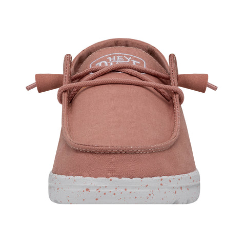 Hey Dude Wendy Slub Canvas Terracotta Women's Slip On Canvas Relaxed Fit Shoes