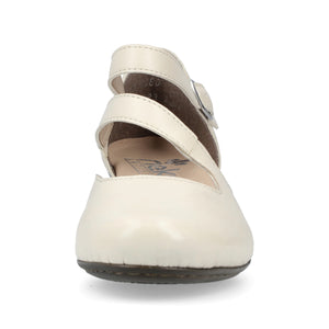 Rieker 41780-80 Cream Womens Casual Comfort Leather Heel