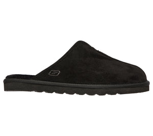 Skechers 66094/BLK Men's Black Relaxed Fit Comfort Slippers