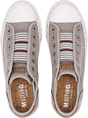 Mustang 1376-402-932 Silbergrau Womens Casual Comfort Slip On Pumps Trainers