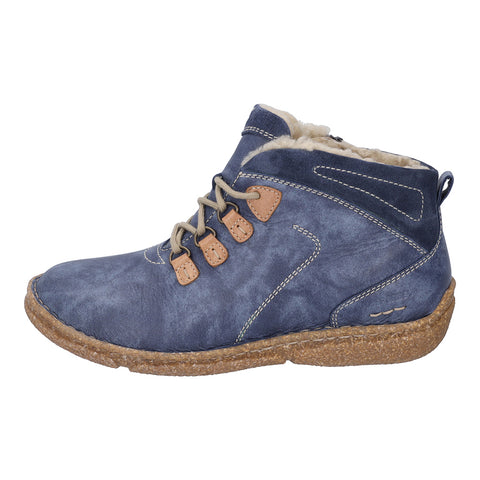 Josef Seibel Neele 57 Ocean-Kombi Womens Casual Comfort Leather Lace Up Boots