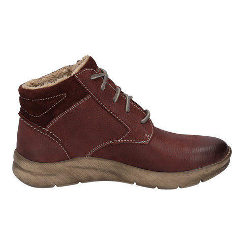 Josef Seibel Conny 52 Bordeaux Womens Lightweight Casual Comfort Leather Lace Up Boots