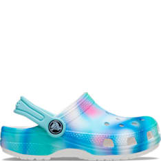 Crocs Classic Solarized White Multi Graphic Clog Kids Boys Girls Casual Comfy Slip On