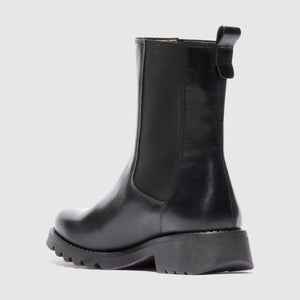 Fly London Rein795FLY Rug Black Womens Leather Chunky Chelsea Boot