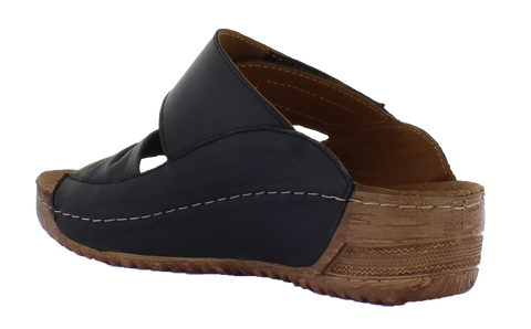 Adesso Lexi Black Bow Womens Comfort Casual Sandals